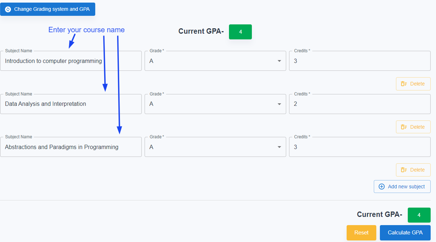 GPA Calculator